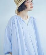 【 限定色販売 】リネンキャンバス　カフタンワンピース